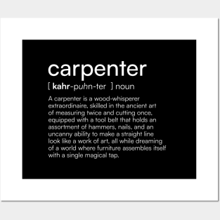 Carpenter definition Posters and Art